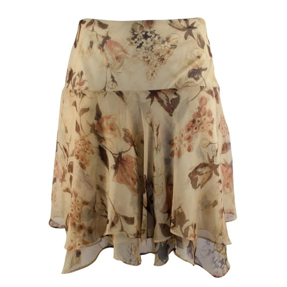 Women's Plus Size Floral Georgette Skirt TM 14W