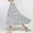 thumbnail image 1 of Women's Plus Size Floral Maxi Skirt Elastic Waist A-Line Flowy Boho Skirt Summer Lightweight Ruffle Casual Beach Vacation Maxi Skirt, 1 of 5