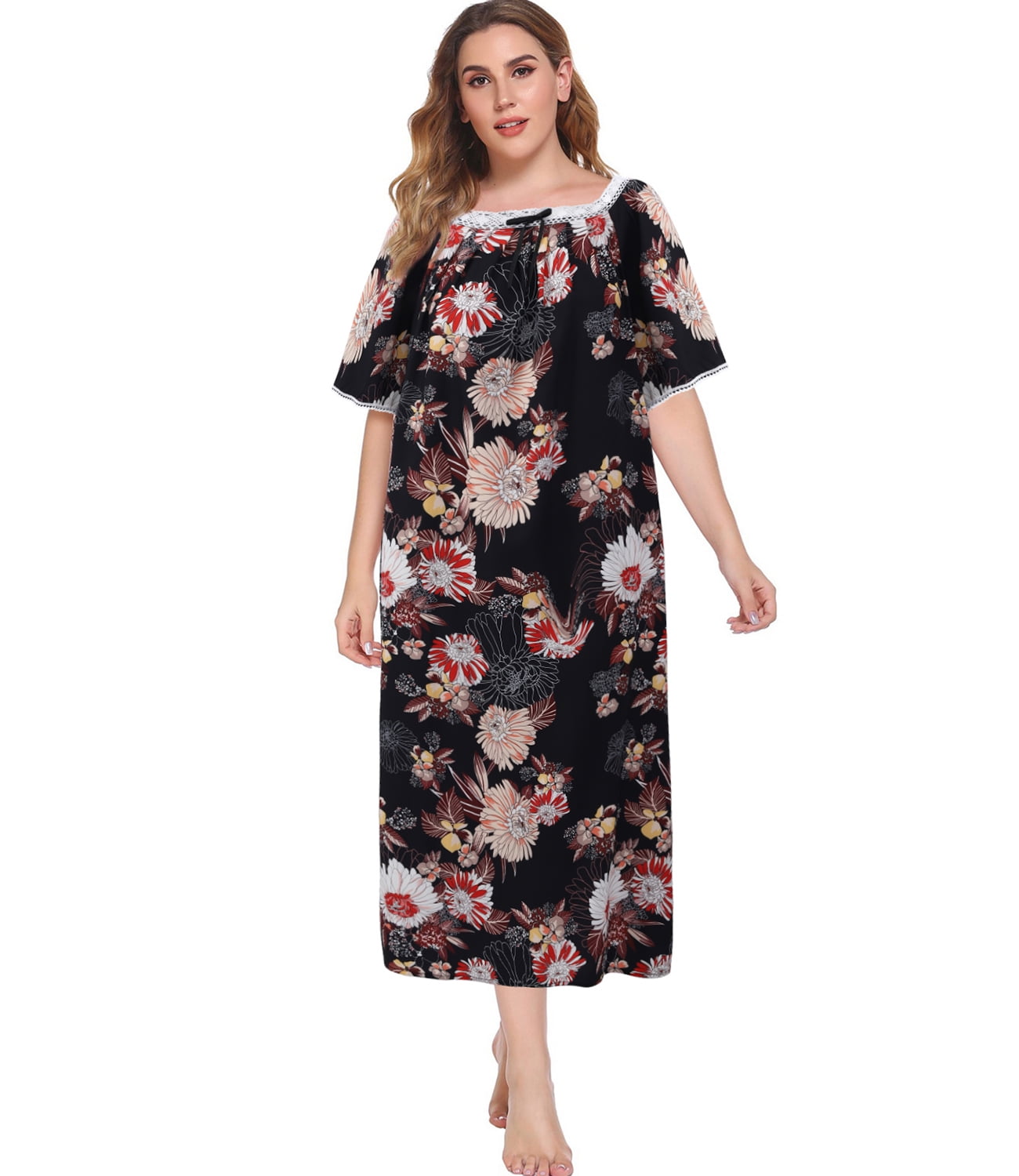 Oversized Short Sleeve Cotton Nightgown