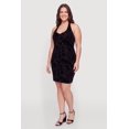 thumbnail image 1 of Women's Plus Size Floral Velvet Burnout Mesh Halter Dress, 1 of 3