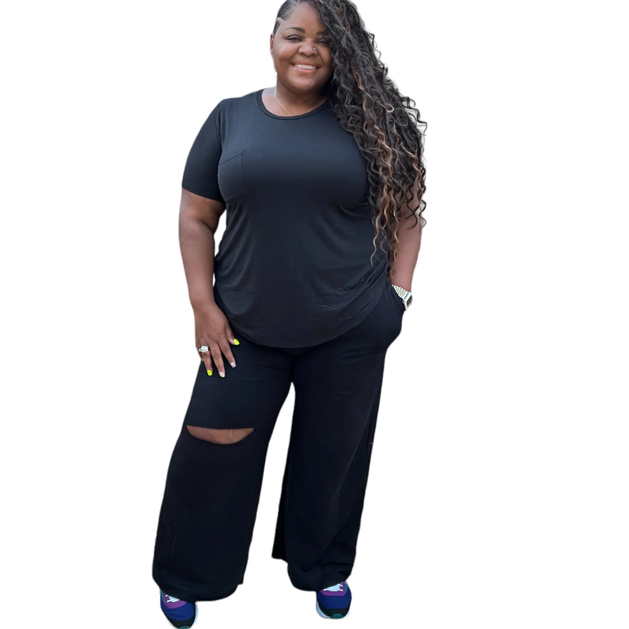 Women s Plus Size French Terry Pants Set
