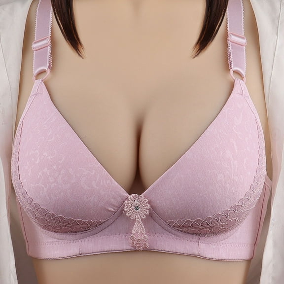 Women's Plus Size Full Coverage Underwire V Net Bra Women's Full Figure Zoned-in Support Bra Bras for Older Women Push Up Bras for Women Bralettes for Women with Support Everyday Bras