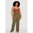 thumbnail image 1 of Women's Plus Size Gauze Knit High Waisted Straight Leg Pants, 1 of 4