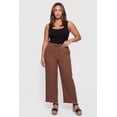 thumbnail image 1 of Women's Plus Size Gauze Knit High Waisted Straight Leg Pants, 1 of 4