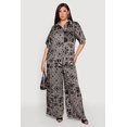 thumbnail image 1 of Women's Plus Size Geometric Print Wide Leg Pull On Pants, 1 of 4