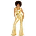 thumbnail image 1 of Women's Plus Size Gold Disco Fox Adult Costume, 1 of 2