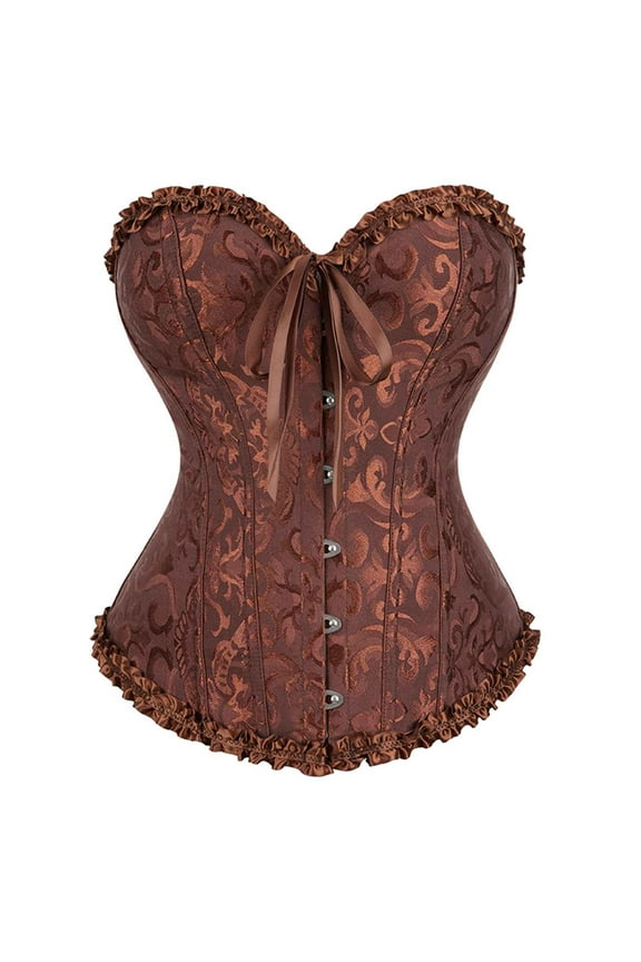 Women's Plus Size Gothic Body Sculpting Corset Vest For Court Wedding Dress