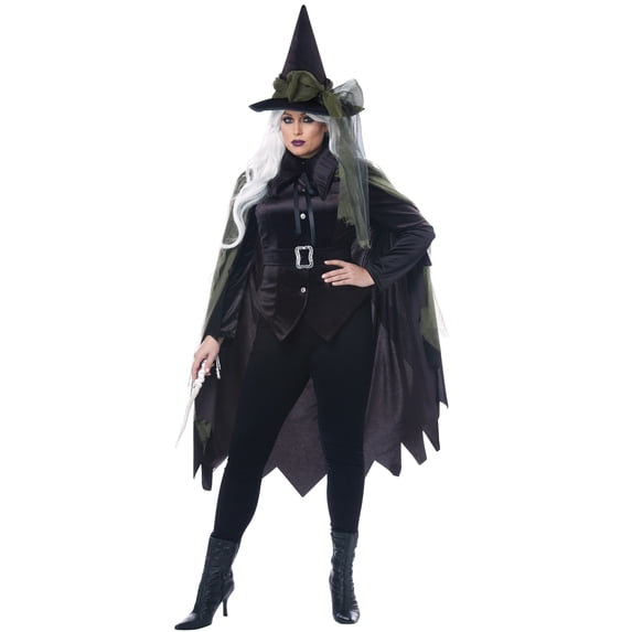 Women's Plus Size Gothic Witch Costume