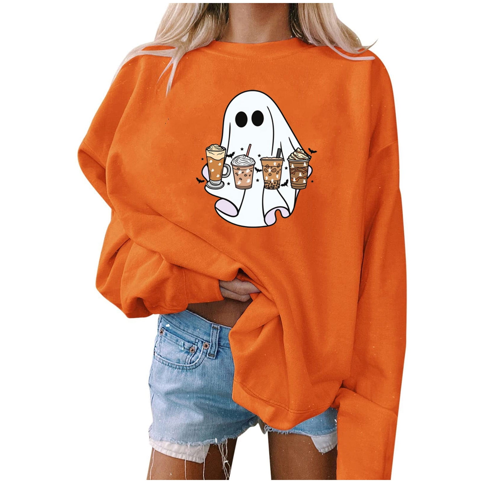 Halloween Pullover Damen Mit Kürbis Design - Spooky Sweater Für Herbst & Party