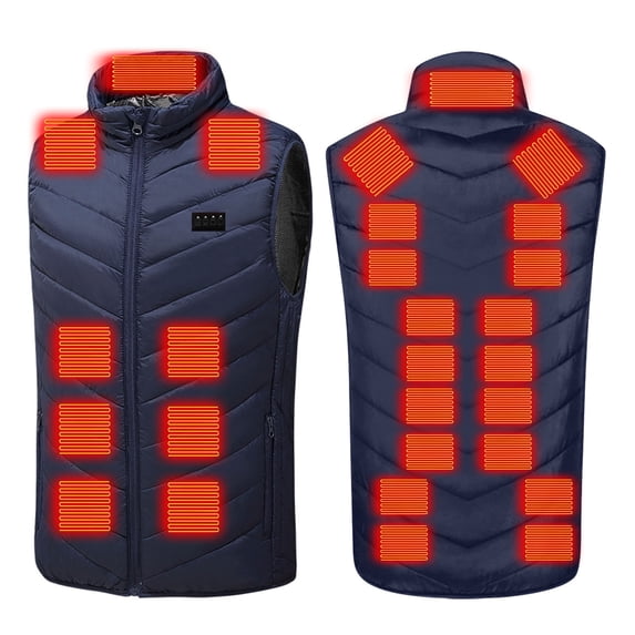 Women's Plus Size Heated Vest with 29 Heating Areas USB Powered Battery Operated Winter Wear