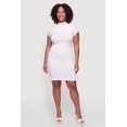 thumbnail image 1 of Women's Plus Size High Neck Ruched Mini Dress, 1 of 3