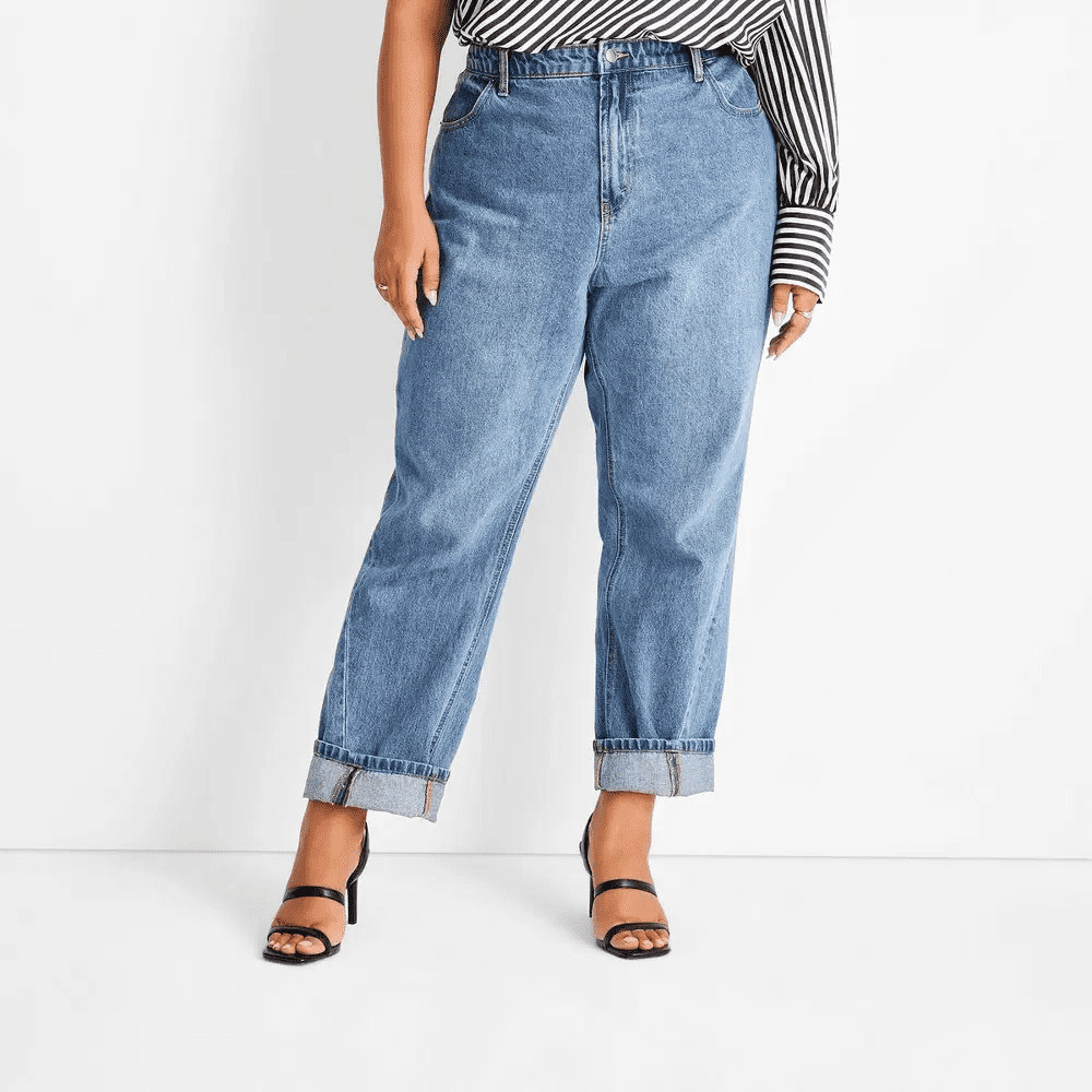 Women's Plus Size HighRise Faded Boyfriend Jeans Future Collective — free download
