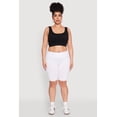 thumbnail image 1 of Women's Plus Size High Waist Cell Phone Pocket Biker Shorts, 1 of 6