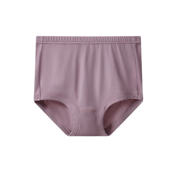 Women's Plus Size High Waist Cotton Briefs, Full Coverage Tummy Control Panties, Breathable Soft Stretch Underwear Light Purple 4XL