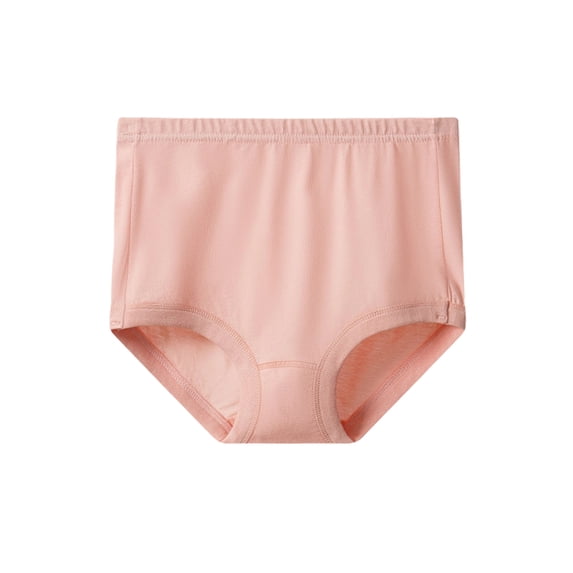 Women's Plus Size High Waist Cotton Briefs, Full Coverage Tummy Control Panties, Breathable Soft Stretch Underwear Pink XL