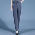 thumbnail image 1 of Women's Plus Size High Waist Mom Jeans, Slim Fit Tapered Leg Stretch Denim Pants with Elastic Waistband, Comfortable Trousers for Mature Women, Casual Everyday Wear and All-Day Comfort Grey XXL, 1 of 6