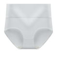 thumbnail image 1 of Women's Plus Size High Waist Panties Elastic Stretch Solid Breathable Underwear Gray 2XL, 1 of 3