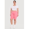 thumbnail image 1 of Women's Plus Size High Waisted Bike Shorts with Cell Phone Pockets, 1 of 5