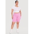 thumbnail image 1 of Women's Plus Size High Waisted Bike Shorts with Cell Phone Pockets, 1 of 5