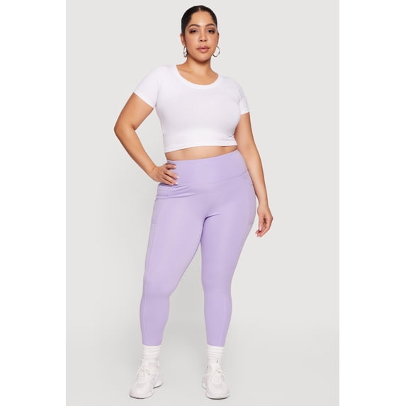Women's Plus Size High Waisted Cell Phone Pocket Leggings