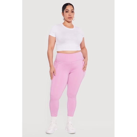 Women's Plus Size High Waisted Cell Phone Pocket Leggings
