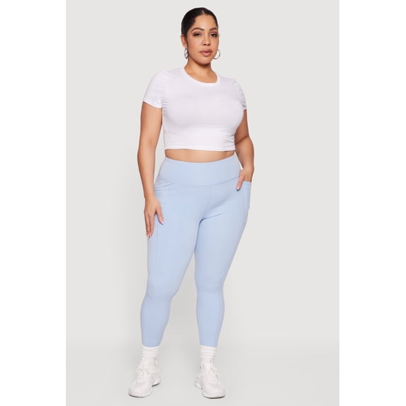 Women's Plus Size High Waisted Cell Phone Pocket Leggings