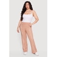 thumbnail image 1 of Women's Plus Size High Waisted Contrast Piping Pants, 1 of 4
