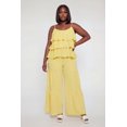 thumbnail image 1 of Women's Plus Size High Waisted Crepe Knit Tiered Palazzo Pants, 1 of 4