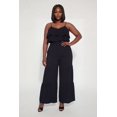thumbnail image 1 of Women's Plus Size High Waisted Crepe Knit Tiered Palazzo Pants, 1 of 4