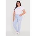 thumbnail image 1 of Women's Plus Size High Waisted Distressed Skinny Jeans, 1 of 5