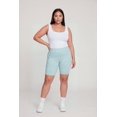thumbnail image 1 of Women's Plus Size High Waisted Double Cell Phone Pocket Biker Shorts, 1 of 4