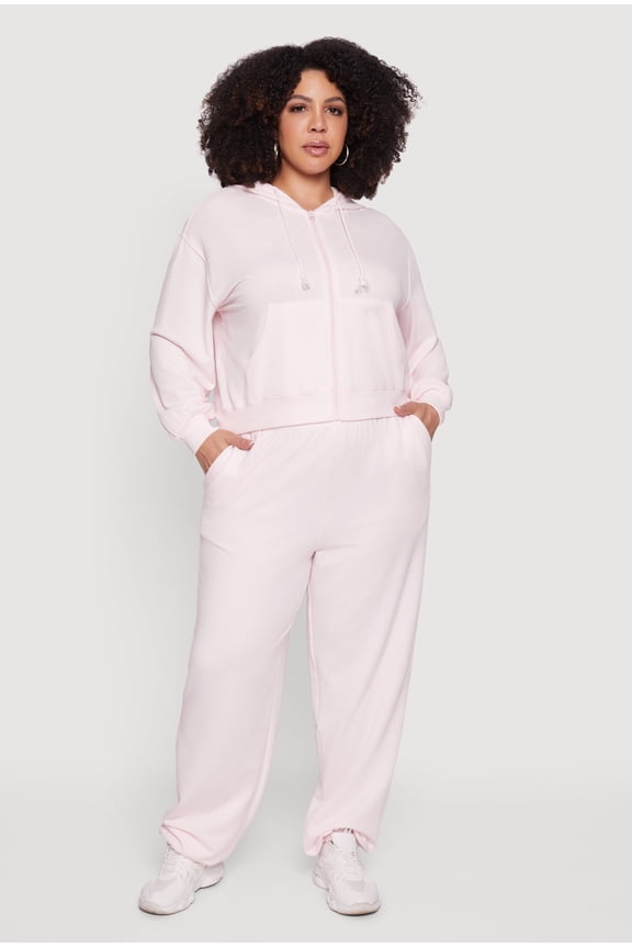 Women's Plus Size High Waisted Drawstring Waist Sweatpants