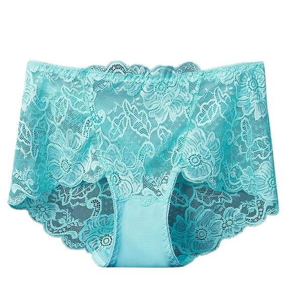 Women's Plus Size High Waisted Lace Panties Cheeky Briefs Seamless No Show Underwear Breathable Lightweight Sexy Lingerie Comfort Fit Tummy Control