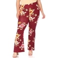 thumbnail image 1 of Women's Plus Size High Waisted Palazzo Pants Soft Stretch Print and Solid Flare Leggings, 1 of 5