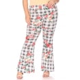 thumbnail image 1 of Women's Plus Size High Waisted Palazzo Pants Soft Stretch Print and Solid Flare Leggings, 1 of 5