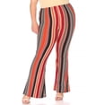 thumbnail image 1 of Women's Plus Size High Waisted Palazzo Pants Soft Stretch Print and Solid Flare Leggings, 1 of 5