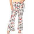 thumbnail image 1 of Women's Plus Size High Waisted Print Soft Stretch Palazzo Flare Pants, 1 of 5