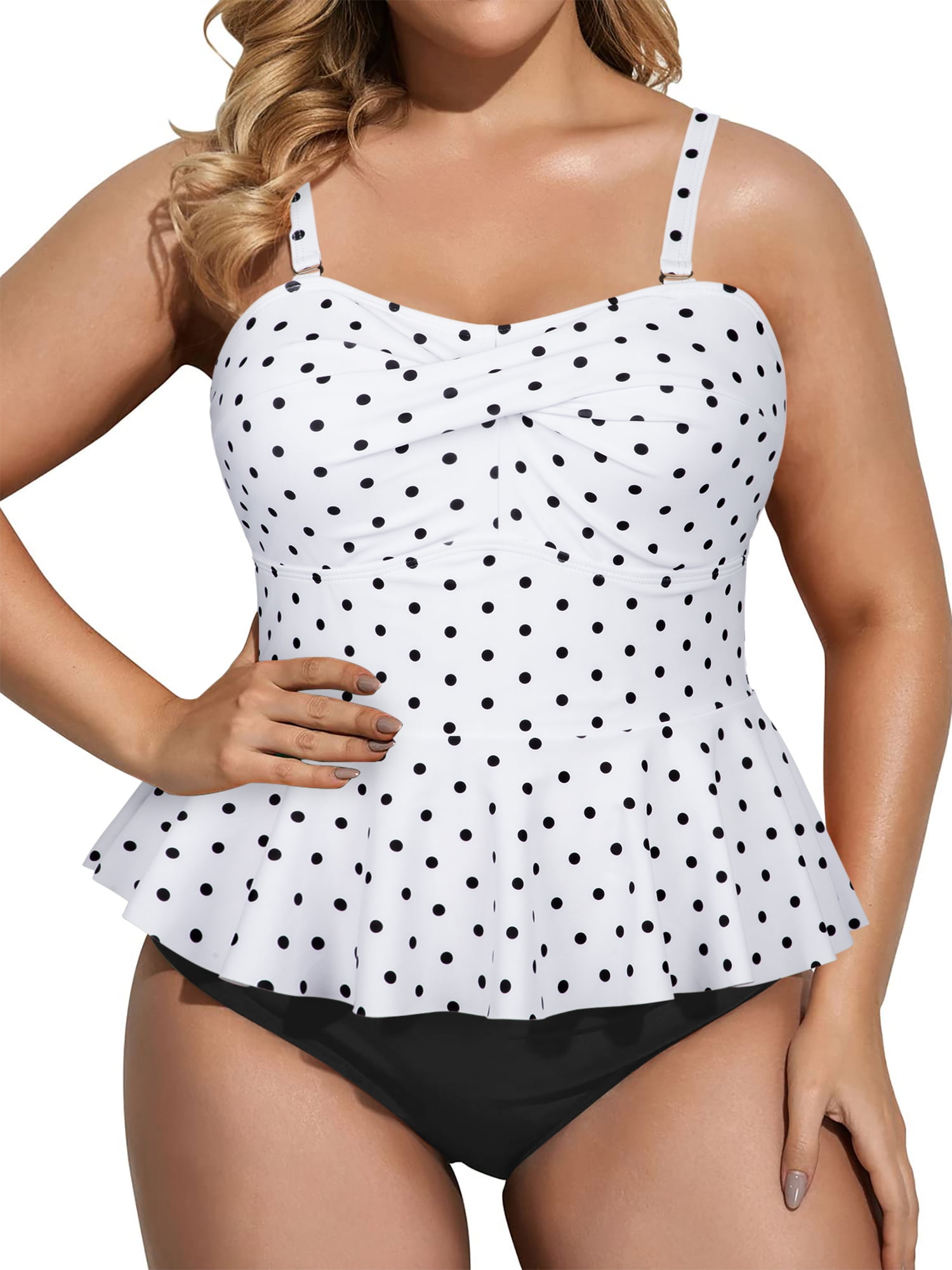 peplum bathing suit top