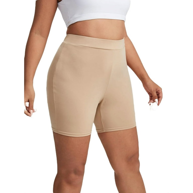 Plus size tummy cheap control biker shorts