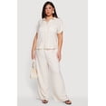 thumbnail image 1 of Women's Plus Size High Waisted Wide Leg Pinstripe Pants, 1 of 4
