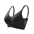 thumbnail image 1 of Women's Plus Size Hollow Out Mesh Sports Bra Wirefree Seamless Thin Padded Yoga Fitness Activewear Black, 1 of 6