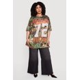 thumbnail image 1 of Women's Plus Size Hustle All Day 72 Graphic Hunter Camo Oversized Tee, 1 of 4