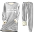 thumbnail image 1 of Women's Plus Size Insulated Sweatsuit Set with Round Neck Top and Pocket Pants for Jogging & Casual Wear, 1 of 2