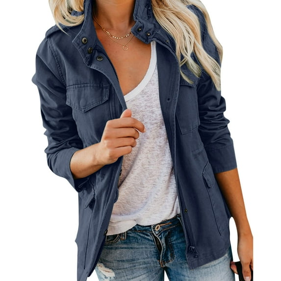 Women's Plus Size Jacket Daily Fall Regular Coat Regular Fit Breathable Casual Jacket Long Sleeve Solid Color Quilted Coat plus Size Ski Jackets for Women Womens Long Hooded Coat Winter Long Light