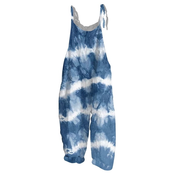 Women's Plus Size Jumpsuit Overalls Wide Leg Casual Summer Rompers Adjustable Loose Fit Jumpsuits With Pockets