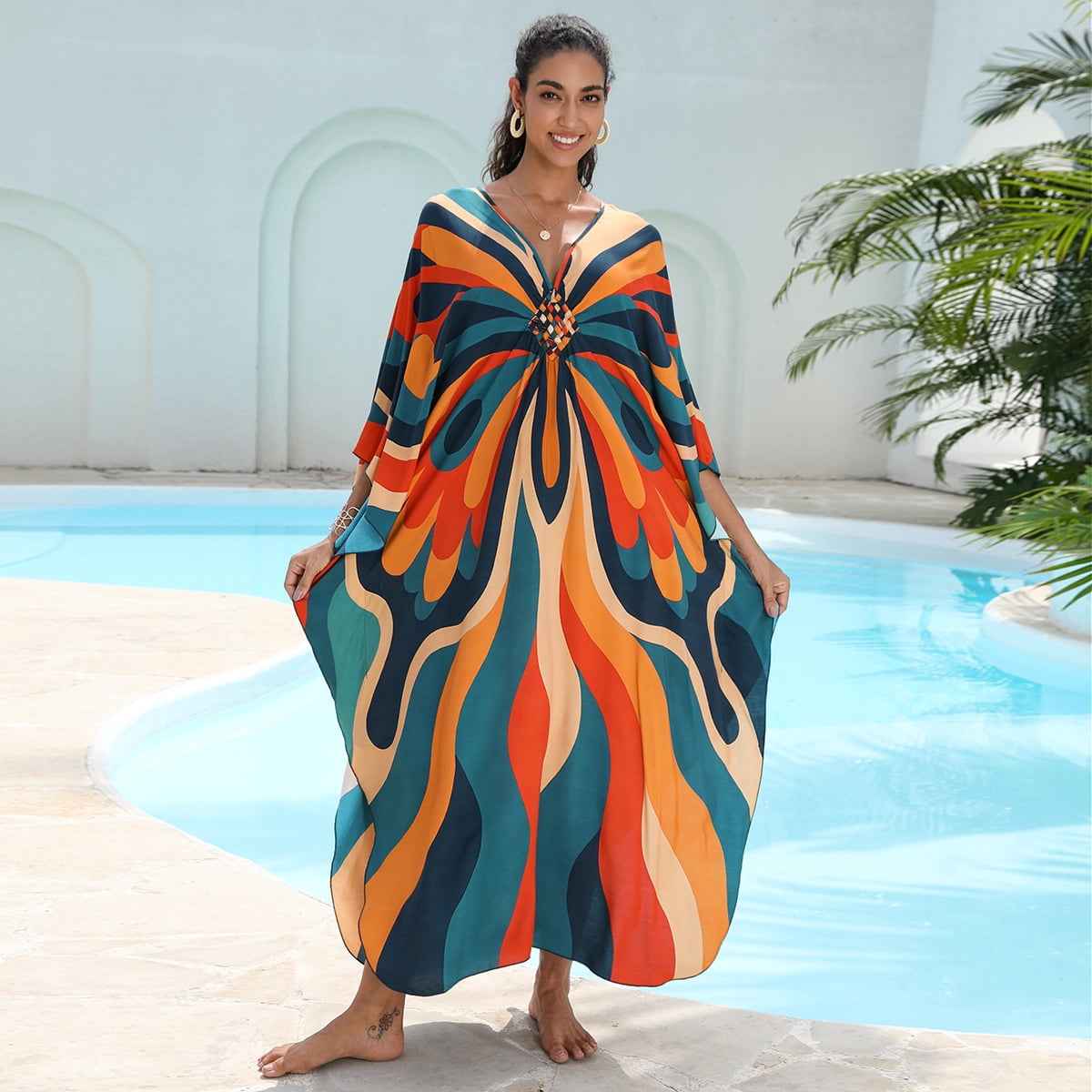 knee length dresses for ladies Women Swimsuit Cover Up Beach Coverup – Cha Cha Boutique main image 1