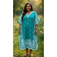 thumbnail image 1 of Women's Plus Size Kaftan Dresses Boho Long Maxi Dress Ladies Casual Hippie Kimono Sleeve Loose Caftan Online, 1 of 8