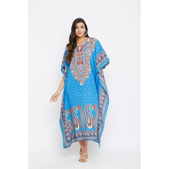 Women's Plus Size Kaftan Dresses Boho Long Maxi Dress Ladies Casual Hippie Kimono Sleeve Loose Caftan Online