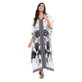 thumbnail image 1 of Women's Plus Size Kaftan Dresses Boho Long Maxi Dress Ladies Casual Hippie Kimono Sleeve Loose Caftan Online, 1 of 8