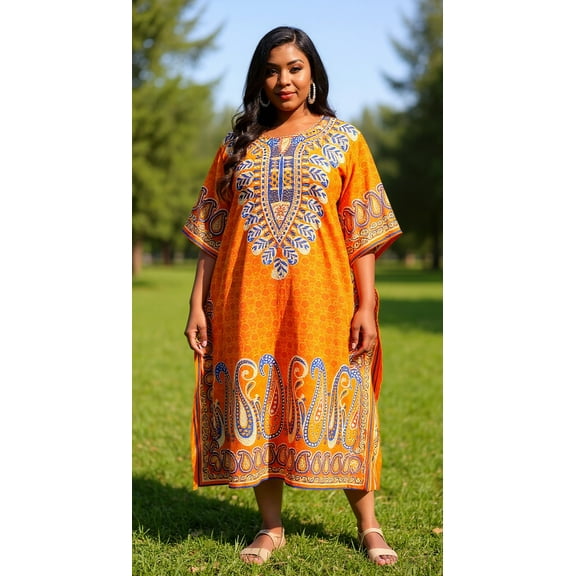 Women's Plus Size Kaftan Dresses Boho Long Maxi Dress Ladies Casual Hippie Kimono Sleeve Loose Caftan Online